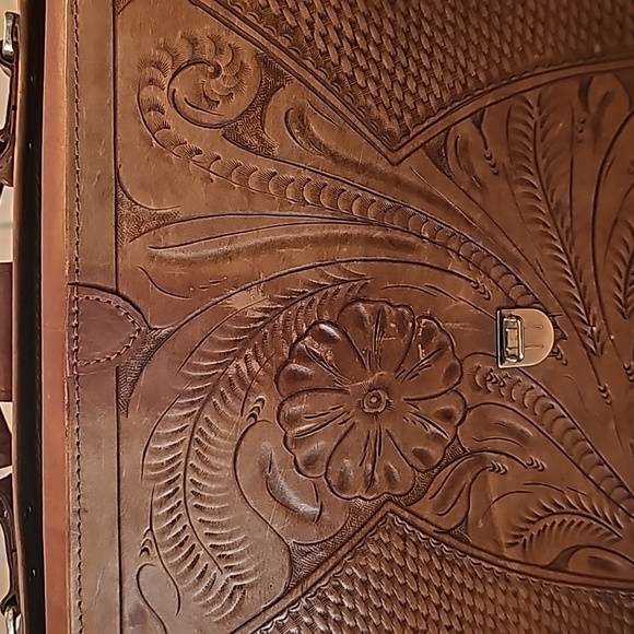 Tooled Leather Briefcase - Picture 7 of 7